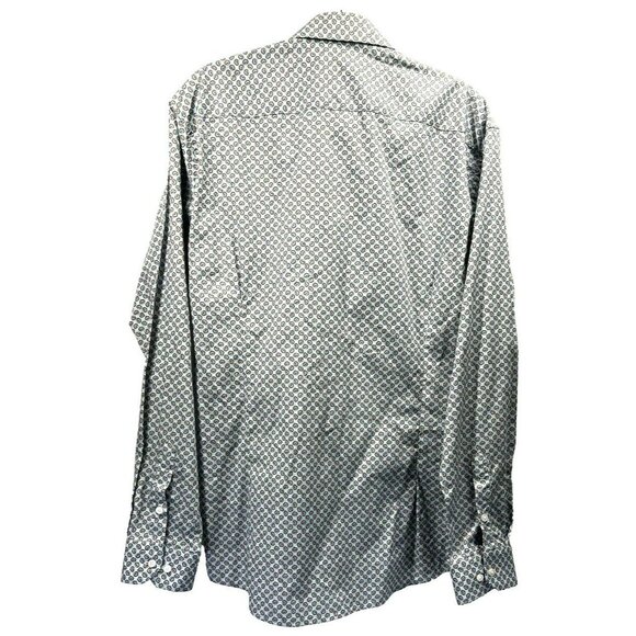 Kurt River Men's Slim Fit Shirt XL Pink Blue Rare Long Sleeve Button Up Spread - Picture 7 of 10